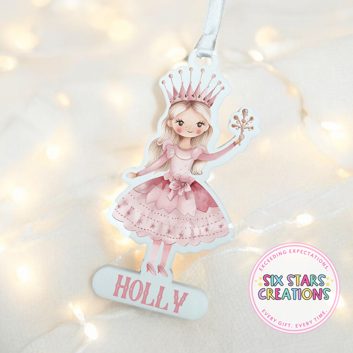 Personalised Sugarplum Fairy Tree Decoration - 4 Designs