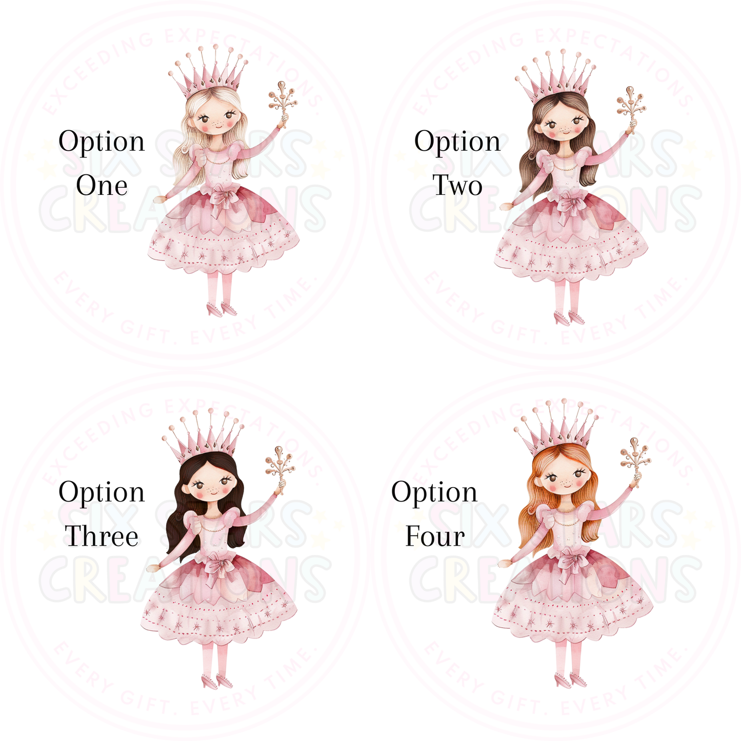 Personalised Sugarplum Fairy Tree Decoration - 4 Designs