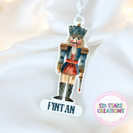 Personalised Nutcracker Tree Decoration - 2 Designs