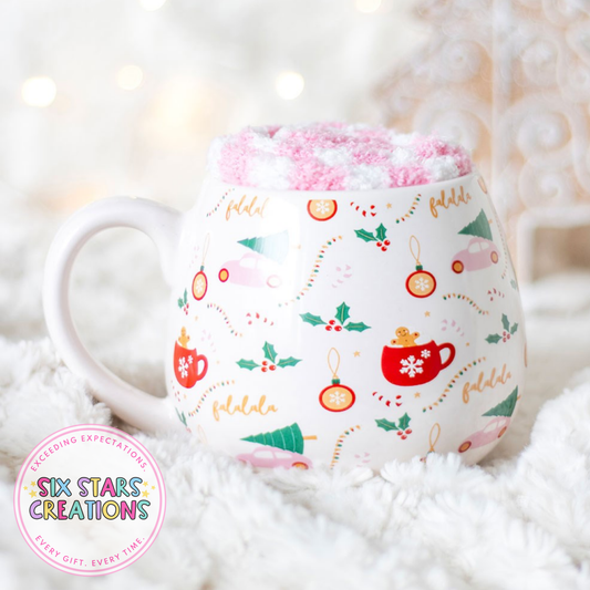 Sugarplum Fun Christmas Mug & Sock Set