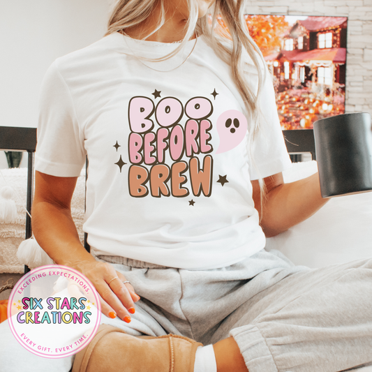 ‘BOO BEFORE BREW’ T-SHIRT