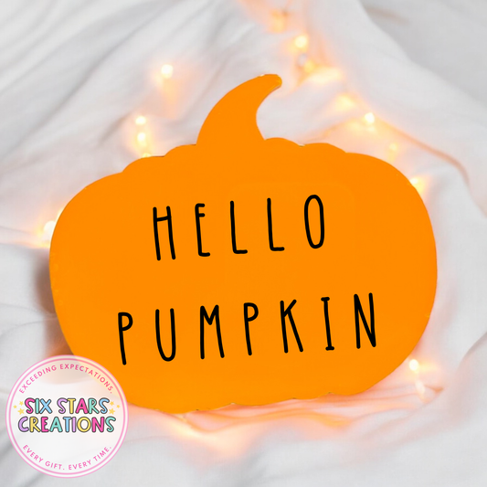 “Hello Pumpkin” Halloween Decoration