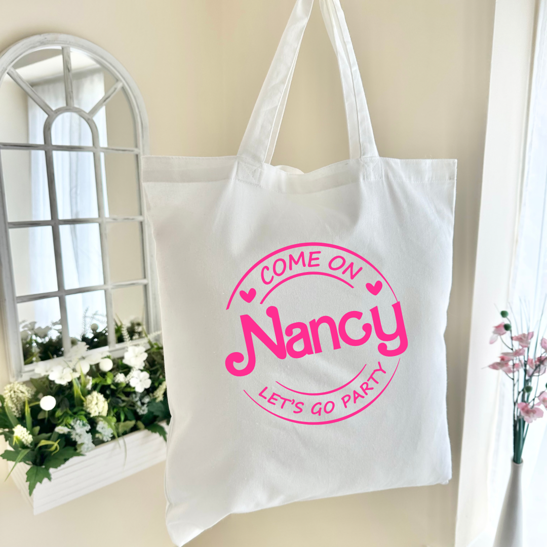 Personalised “Let’s Go Party” Tote Bag