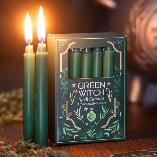 Green Witch Spell Candles – Pack of 12