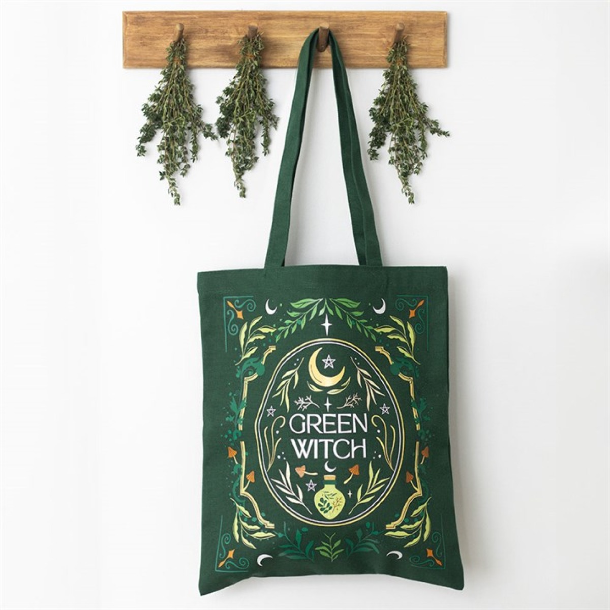 Green Witch Tote Bag