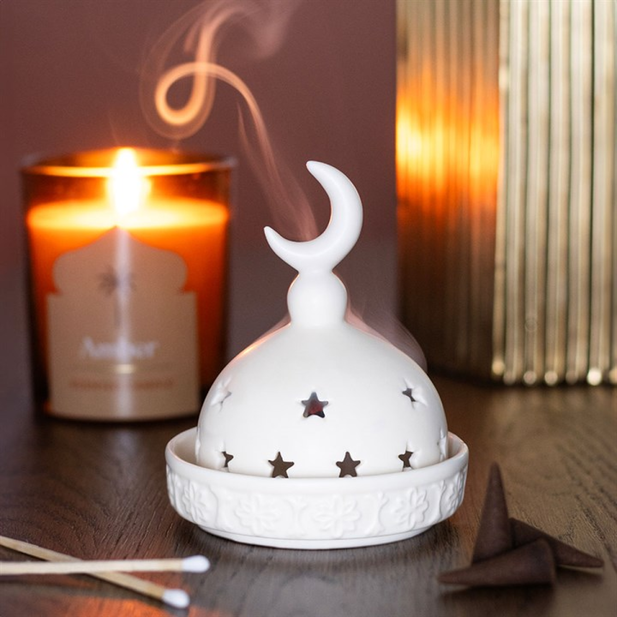 Mosque Incense Cone and Tealight Holder