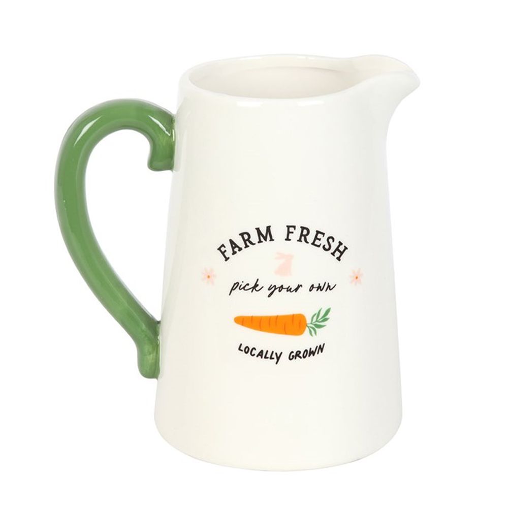 Farm Fresh Carrot Patch Ceramic Flower Jug