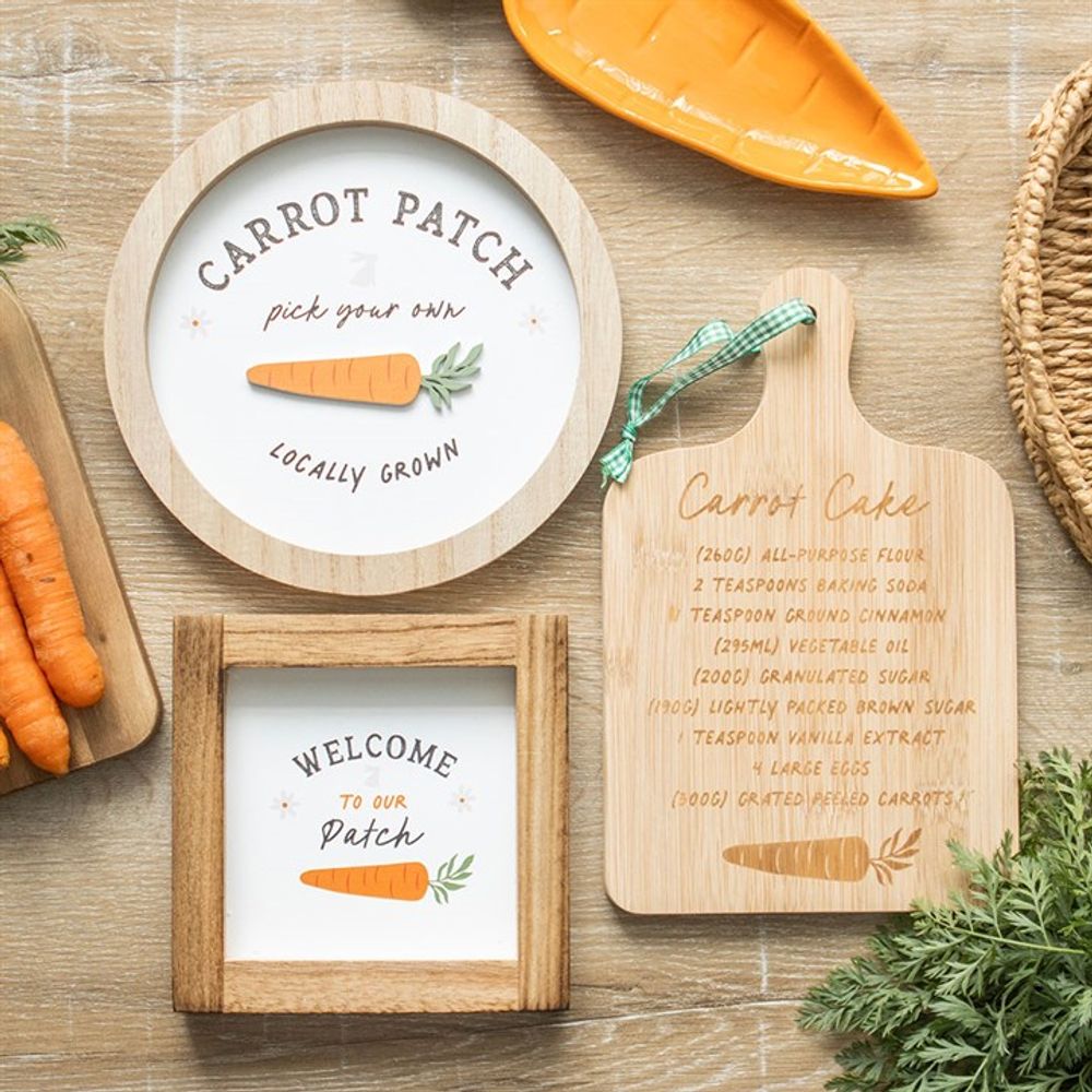 Carrot Patch Round 3D Wall Plaque